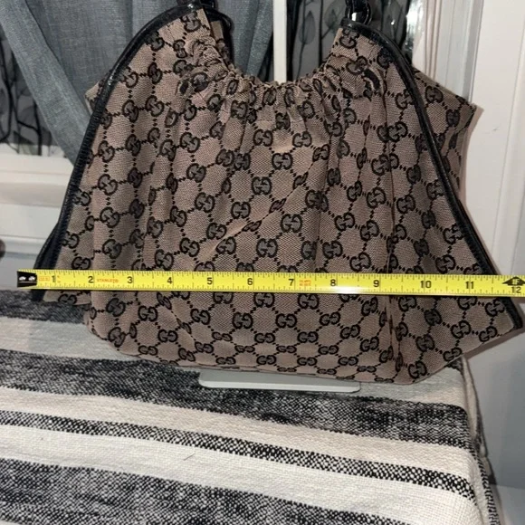 Gucci Brown Canvas Tote with Monogram Pattern - Picture 14 of 14